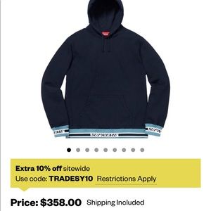 COPY - SUPREME NAVY BLUE SWEATSHIRT x HOODIE AUTHENTIC + NO DAMAGES NO PERMANEN…